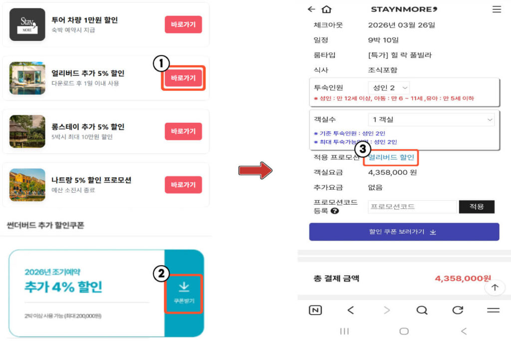 스테이앤모어 할인코드